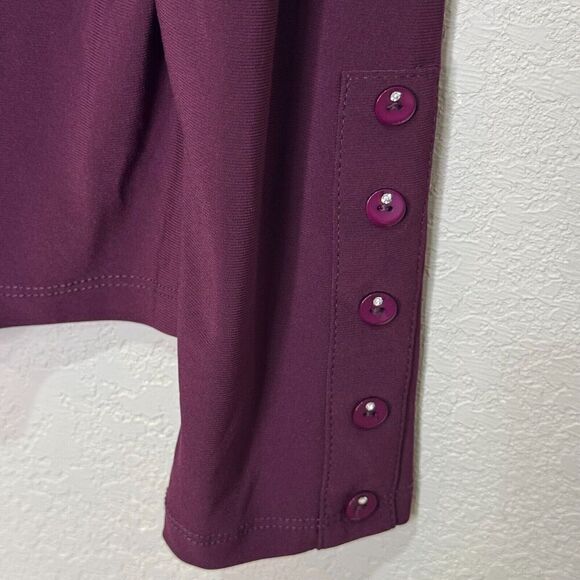 Clara Sun Woo 2 Piece Set Top & Culottte Pants Size Medium Burgundy - Picture 10 of 15